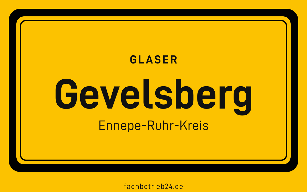 Ortsschild Gevelsberg: Glaser in Gevelsberg